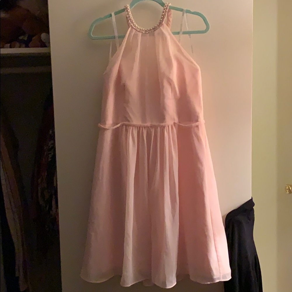 Petal pink semi formal dress